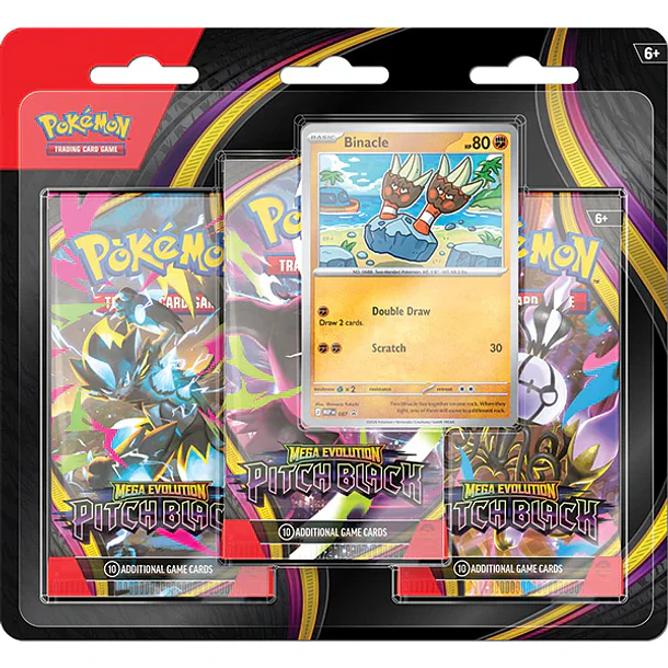 Pokemon Mega Evolution Pitch Black- 3 Pack Blister - Español
