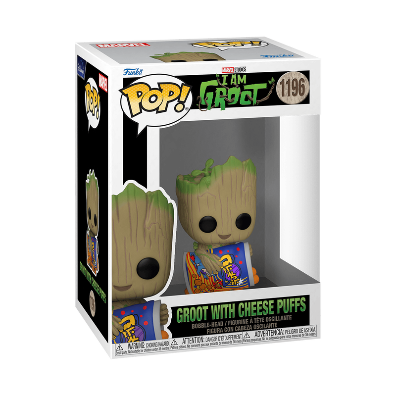 Funko Pop! #1196 - I Am Groot: Groot with Cheese Puffs 1