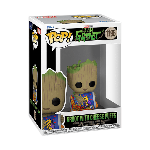 Funko Pop! #1196 - I Am Groot: Groot with Cheese Puffs