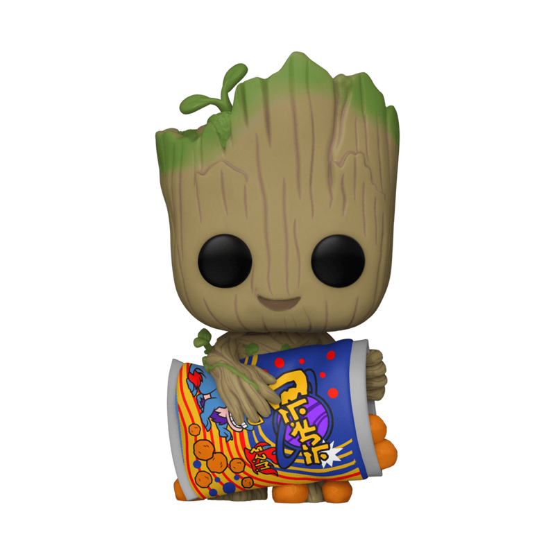 Funko Pop! #1196 - I Am Groot: Groot with Cheese Puffs 2