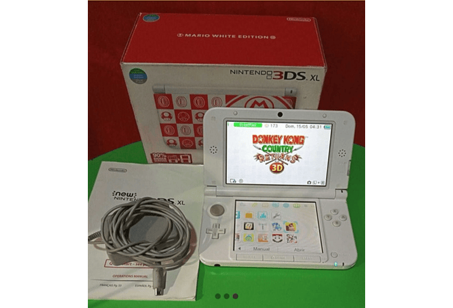 Nintendo 3ds Xl Ed Mario en caja 8/10 programada con  juegos