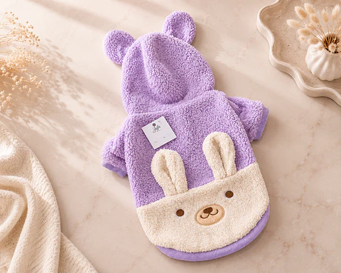 Abrigo Teddy Lavanda