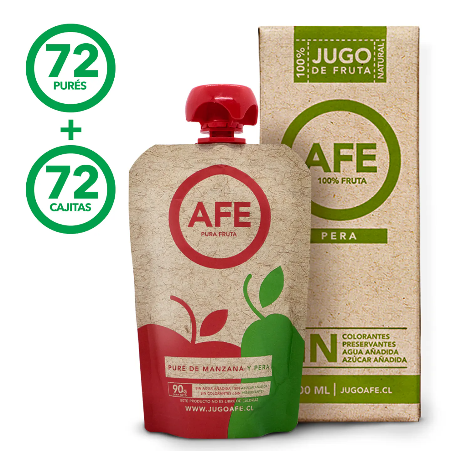 72 Cajitas Pera + 72 Puré de Manzana y Pera 1