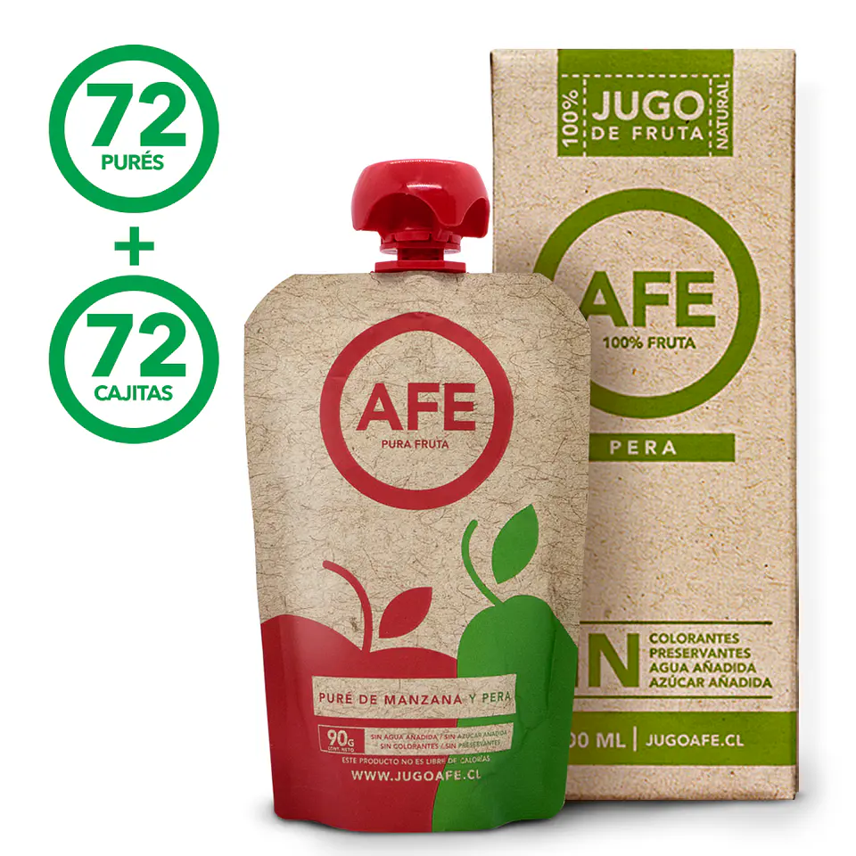 72 Cajitas Pera + 72 Puré de Manzana y Pera 1
