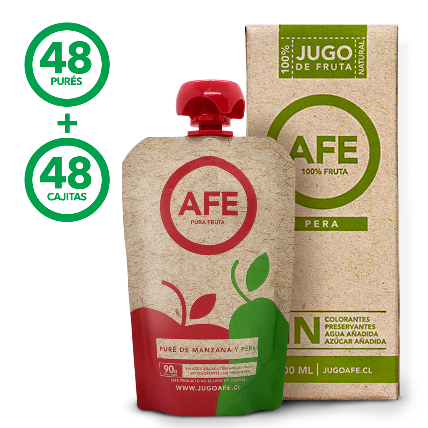48 Cajitas Pera + 48 Puré de Manzana y Pera 1
