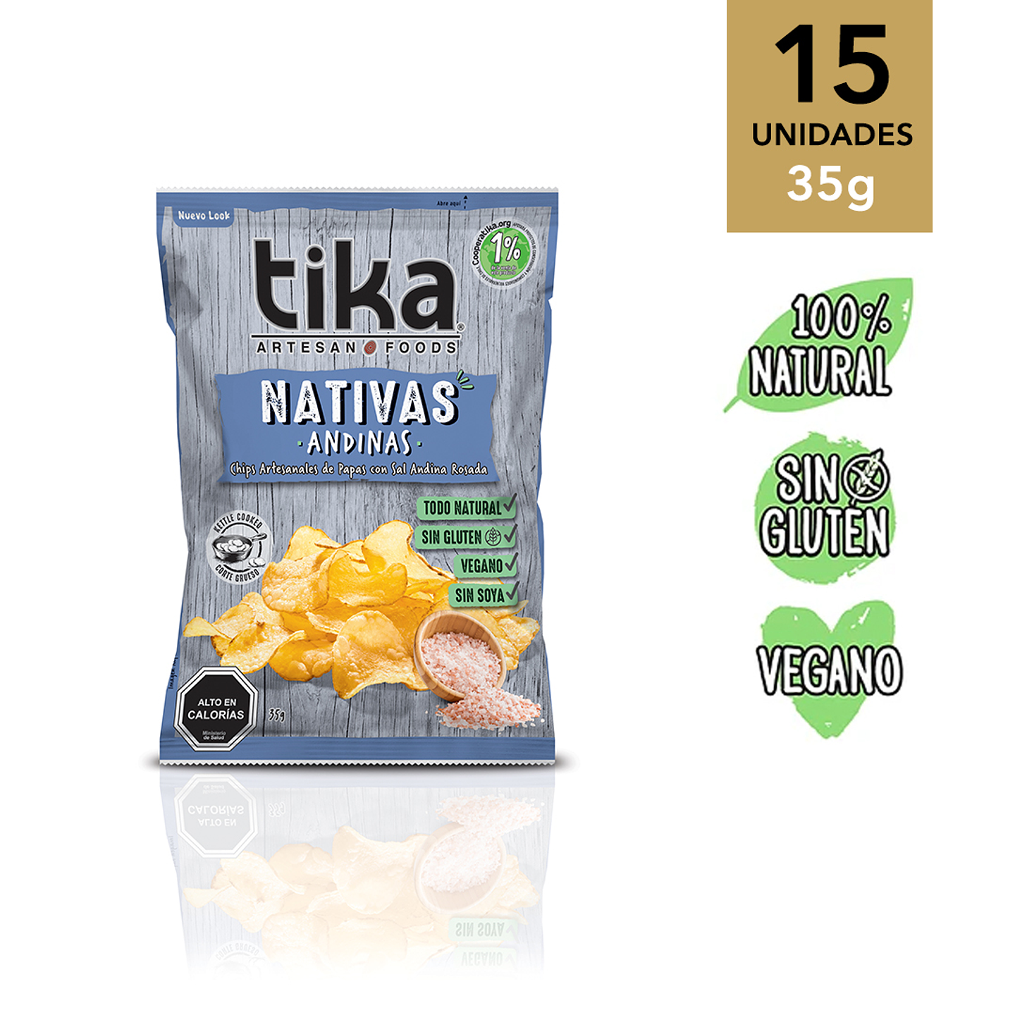 TIKA NATIVAS ANDINAS: 15 unidades 35 grs 1
