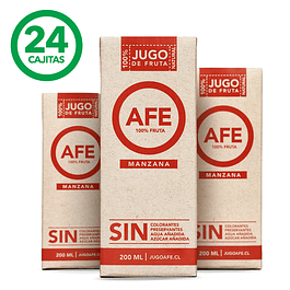 JUGO DE MANZANA: 24 TETRA PACK AFE 200 ML