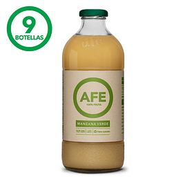 JUGO DE MANZANA VERDE: 9 BOTELLAS AFE 1 LITRO