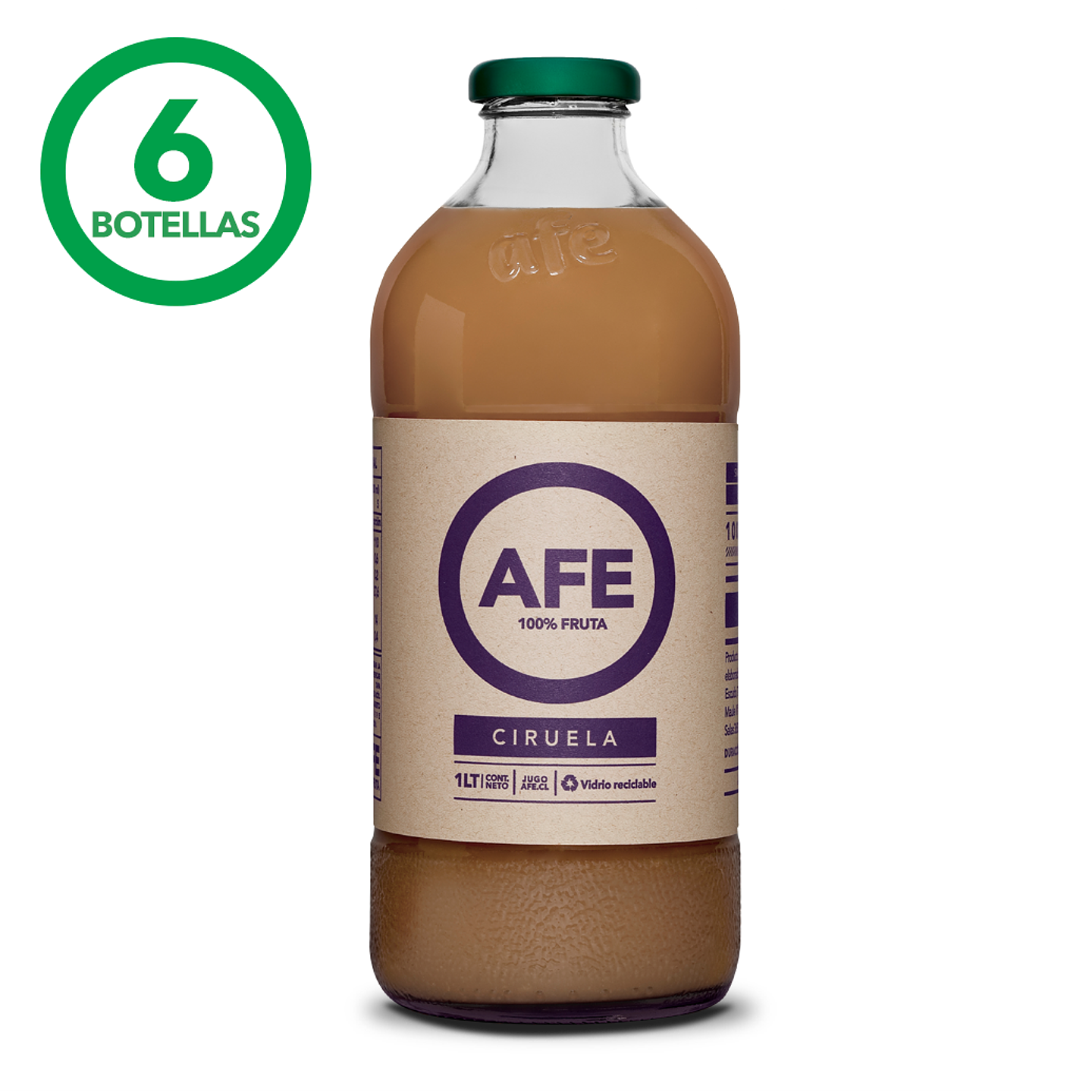 JUGO DE CIRUELA: 6 BOTELLAS AFE 1 LITRO 1