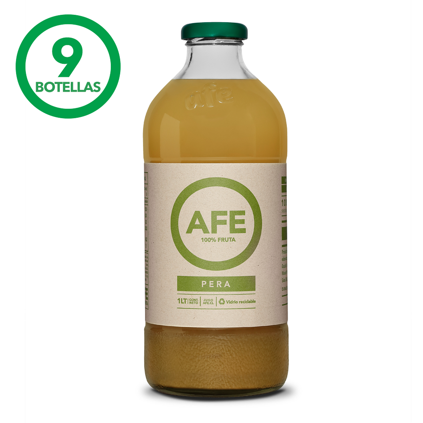 JUGO DE PERA: 9 BOTELLAS AFE 1 LITRO 1