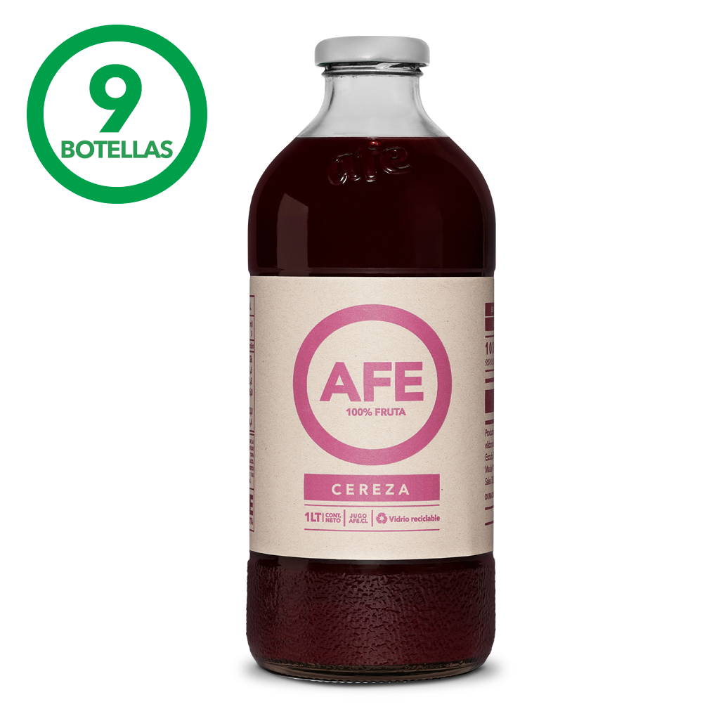 JUGO DE CEREZA: 9 BOTELLAS AFE 1 LITRO