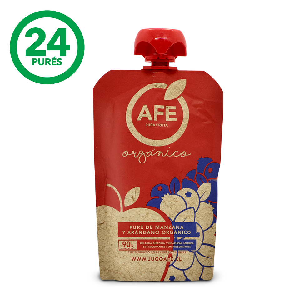 PURÉ DE MANZANA Y ARÁNDANO ORGÁNICO 24 UNIDADES 1