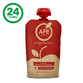 PURÉ DE MANZANA ORGÁNICA AFE 24 UNIDADES