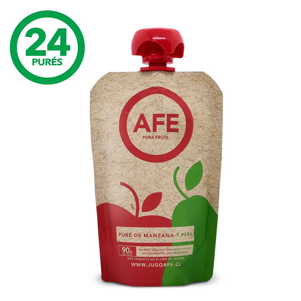 PURÉ DE MANZANA Y PERA AFE 24 UNIDADES 1