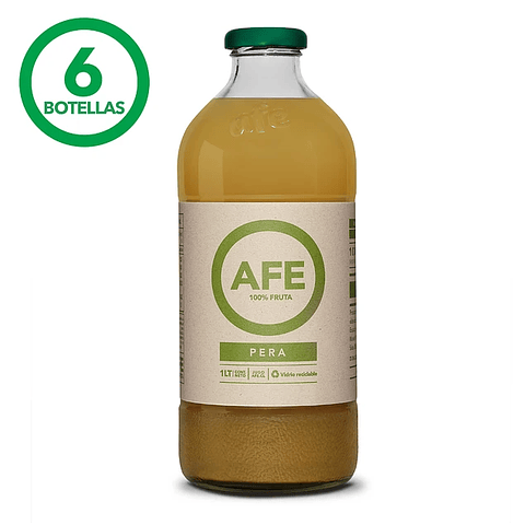 JUGO DE PERA: 6 BOTELLAS AFE 1 LITRO