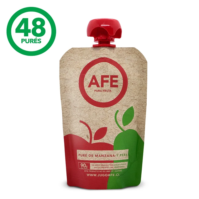 PURÉ DE MANZANA Y PERA AFE 48 UNIDADES