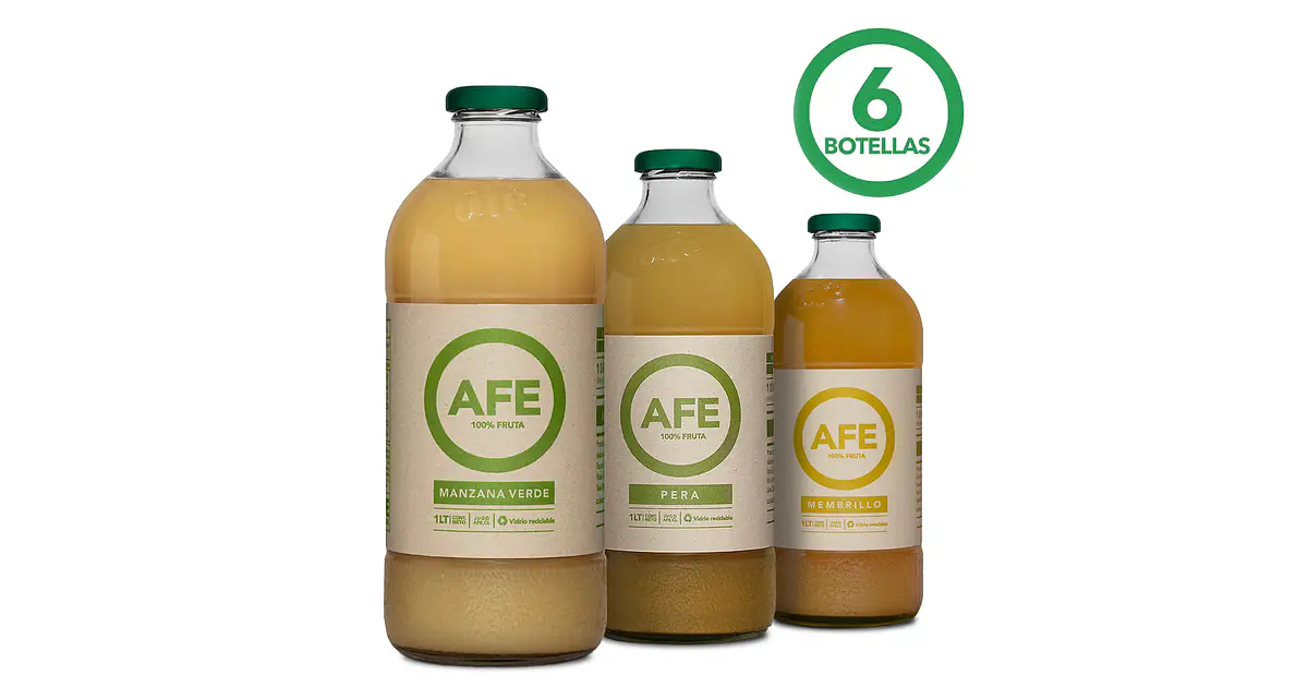 PACK SURTIDO DE 6 BOTELLAS JUGO AFE 1 LITRO