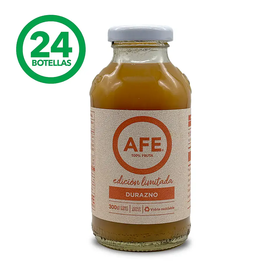 JUGO DE DURAZNO: 24 BOTELLAS AFE 300 ML 1