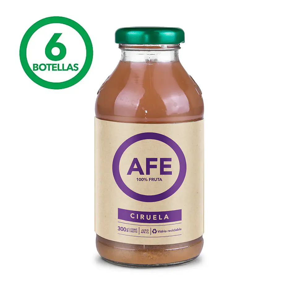 JUGO DE CIRUELA: 6 BOTELLAS AFE 300 ML 1