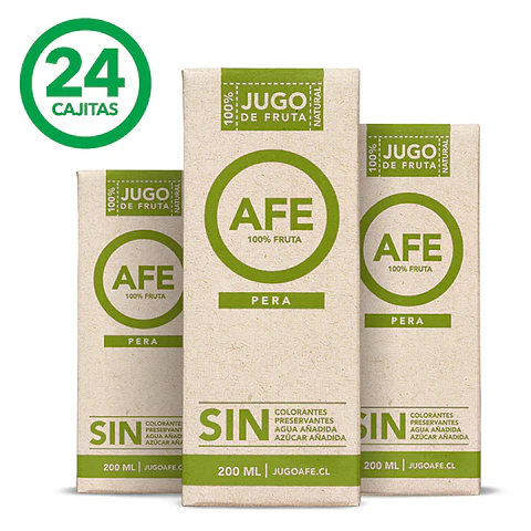 JUGO DE PERA: 24 TETRA PACK AFE 200 ML