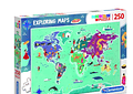 Puzzle 250 piezas - Mapa mundo 