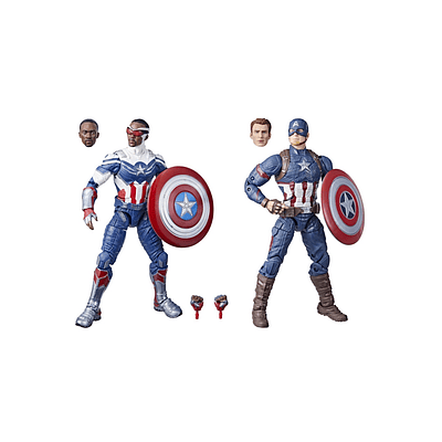 FIGURA FAN MARVEL LEGENDS SERIES PACK SAM WILSON Y STEVE ROGERS