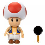 figura de Super Mario Bros Movie Toad Con Sarten 10cm Jakks Pacific