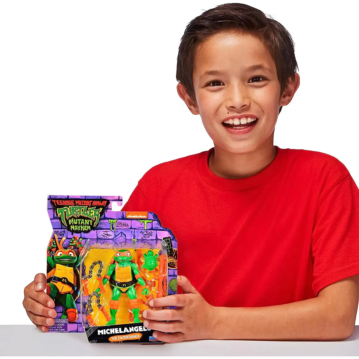 Tortugas Ninja, Figura De 15 Cm Con Arma, Función Electrónica, Leonardo, Para Niños A Partir De 4 Años, TU8001