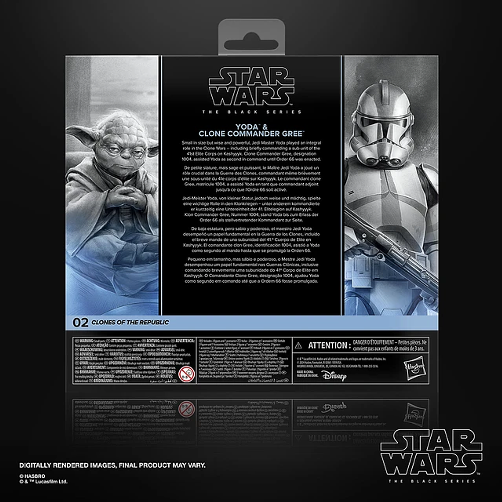 (Preventa) 2-Pack Yoda & Clone Commander Gree Exclusivo - The Black Series