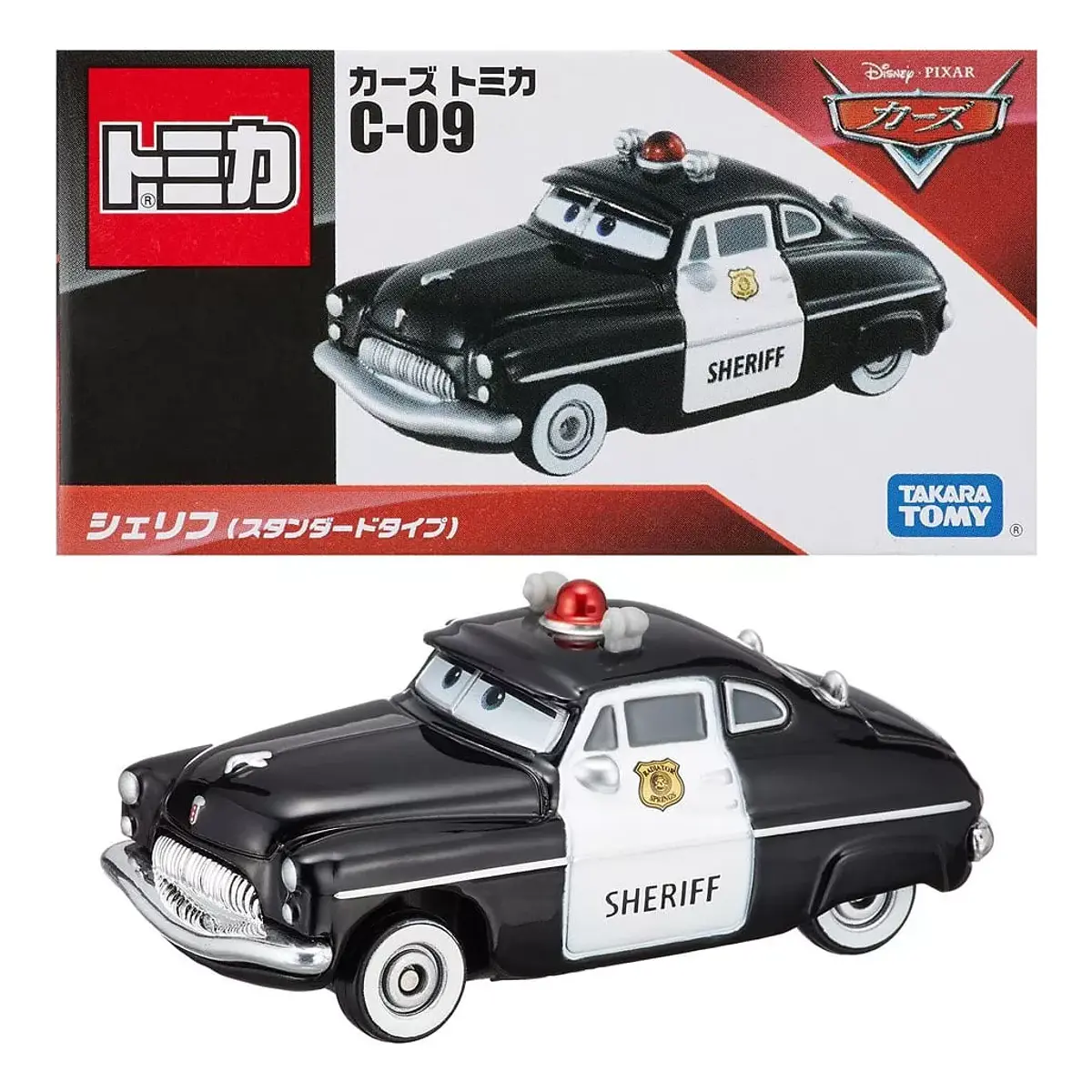 isney Pixar Cars Auto Basicos 1:55 Sheriff Cars Tomica C-09
