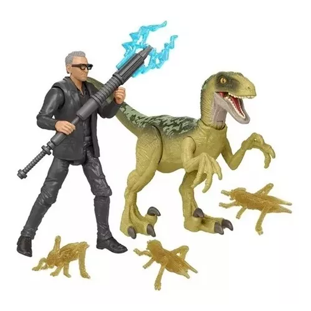 Jurassic World Dominion Dr Ian Malcolm & Velociraptor