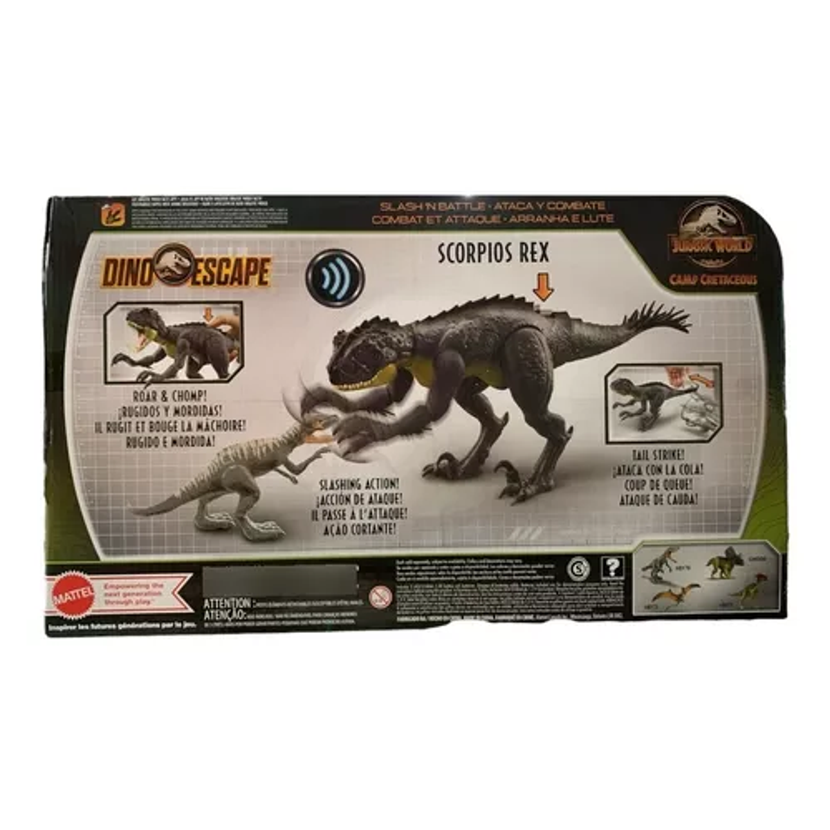 Scorpios Rex Jurassic World Dino Escape Sonidos Y Movimiento