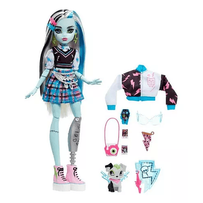 Muñeca Monster High Frankie Stein Moda con accesorios 