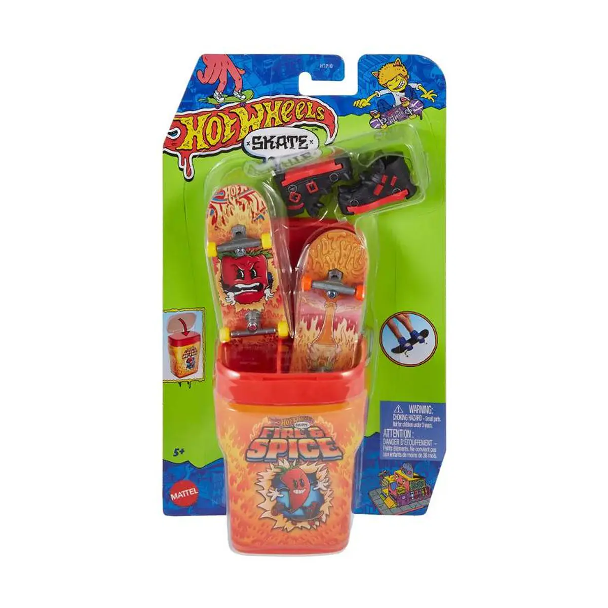 Caja chicles + 2 monopatines Skate Hot Wheels