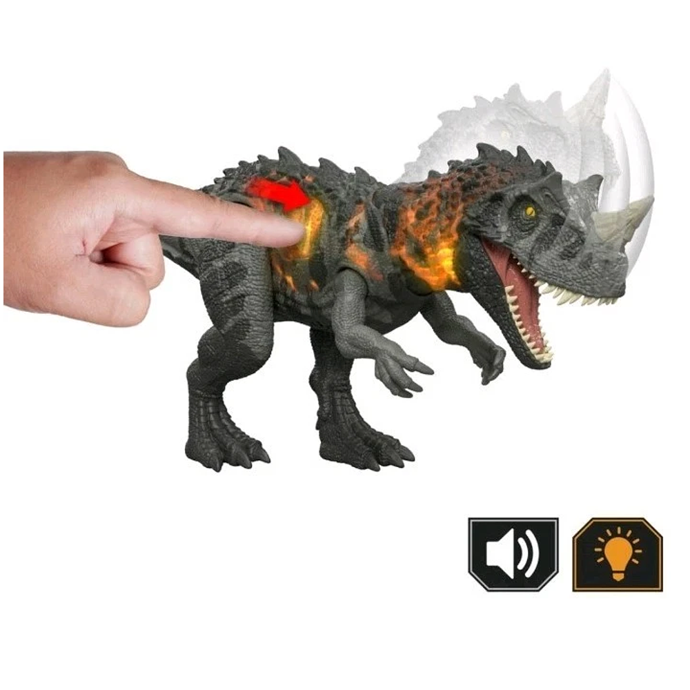 Jurassic World survival ceratosaurus con luz y sonido 