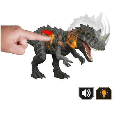 Jurassic World survival ceratosaurus con luz y sonido 