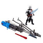 Star Wars Epical World of Action la Figura de Acción Mandaloriana y Moto de Velocidad