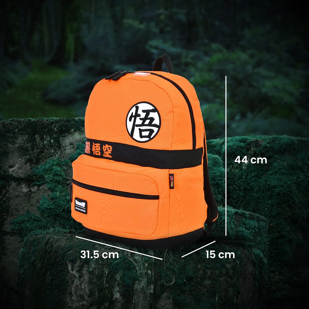 Mochila Dragon Ball Z Porta Notebook Naranja