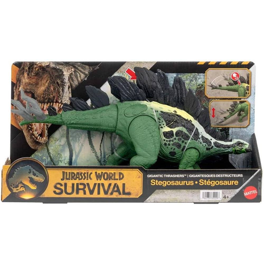  Jurassic World Survival Gigantic Thrashers Stegosaurus Action Figure