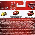 Pixar Cars - Mini Racers pack racer y recue luigi , mcqueen y mate 