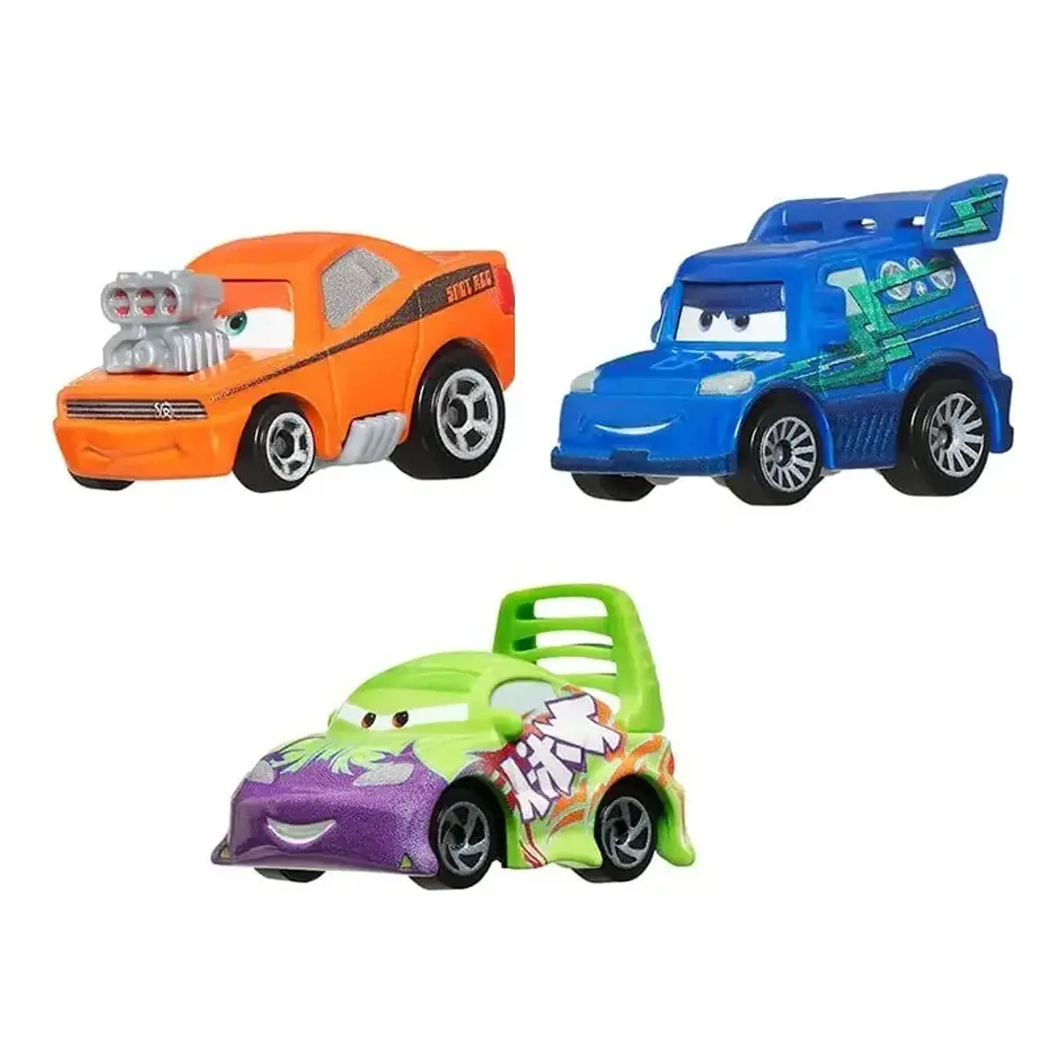 Disney Pixar Cars - Mini Racers pack Dj Snot Rod Y Wingo