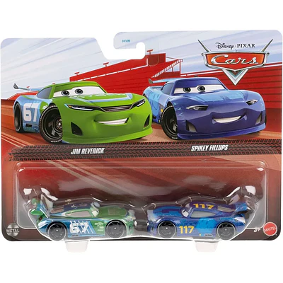 Cars Disney Pixar Pack of 2 Metal Cars 1:55 -  Jim Reverick Y Spikey Fillups