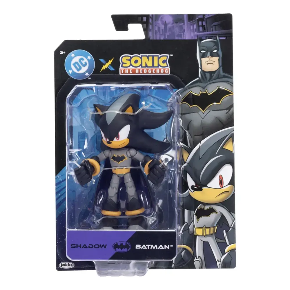 Figura Sonic Shadow Batman 13cm 22 Articulaciones Dc
