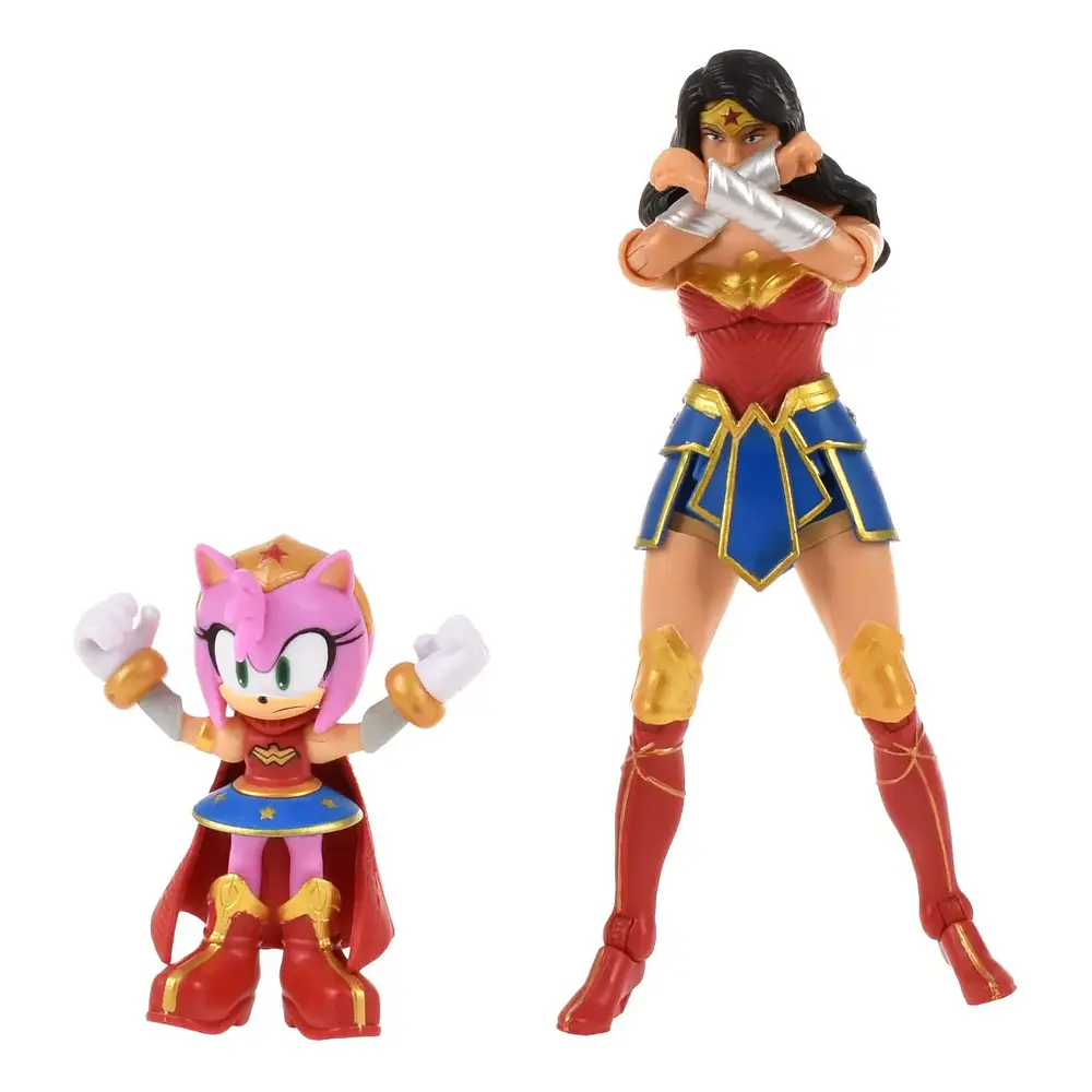 Set 2 Figuras De Sonic Dc Comics - Amy Wonder Woma