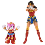 Set 2 Figuras De Sonic Dc Comics - Amy Wonder Woma
