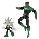 Set 2 Figuras De Sonic Dc Comics - Silver Green Lantern