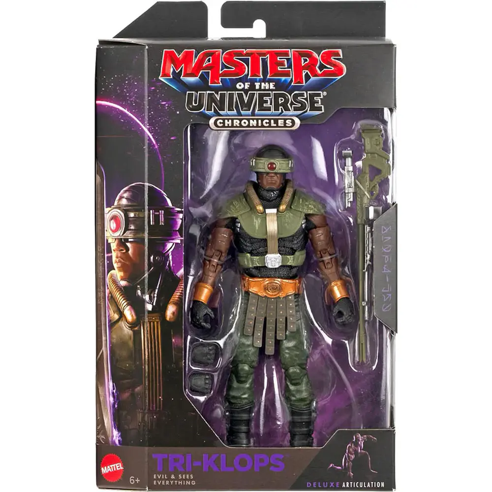 Figura de acción de Tri-Klops, villano, de Masters of the Universe Chronicles 