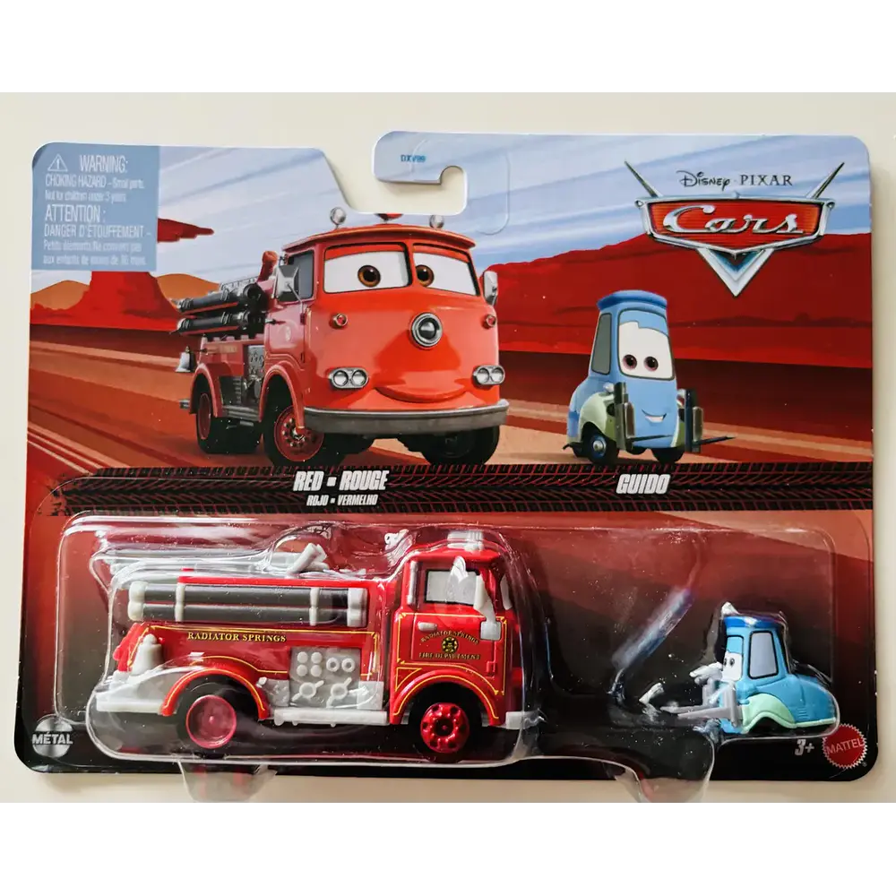 Disney Cars Set Pack Camión Bombero Rojo Red Y Guido 2026