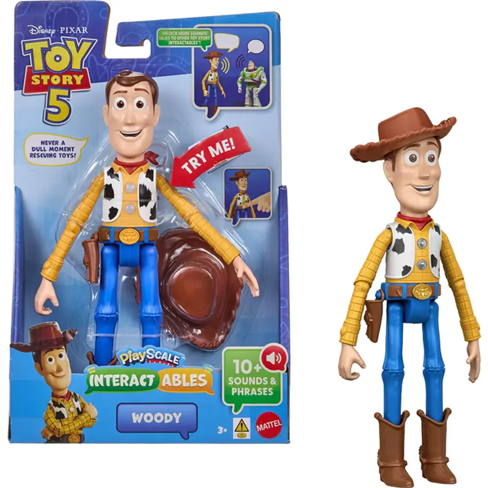 Toy Story 5 Mattel Woody 23 cm Interactables en español