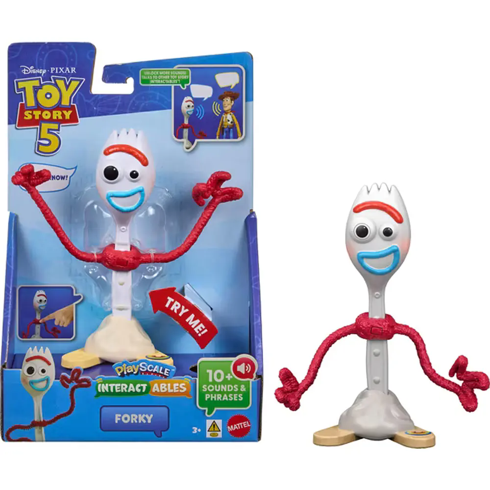 Figura interactiva Forky de Toy Story 5 de 18 cm, Mattel en español
